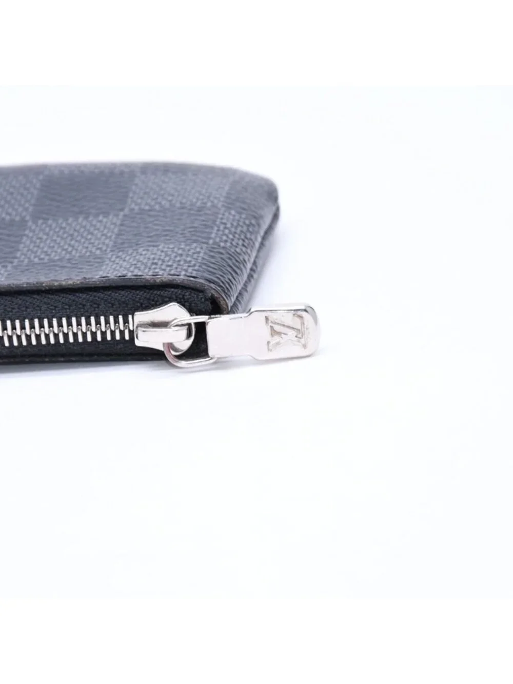 Louis Vuitton Pochette Cles Coin Purse Damier Graphite Canvas Black Gray Silver